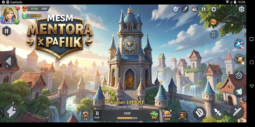 Tampilan menarik dari gameplay Tower Defense 555F.
