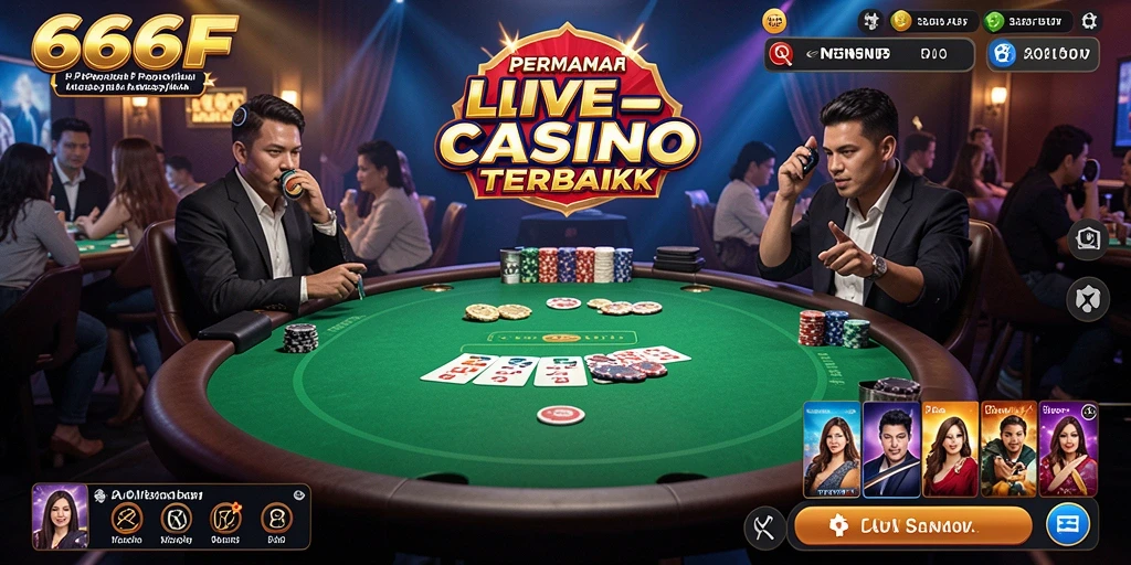 Screenshot gameplay Live Casino 666F dengan dealer profesional.