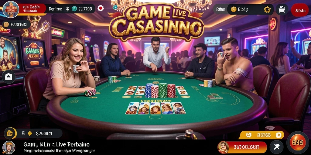 Tampilan gameplay Live Casino yang menarik dan interaktif di 8768.