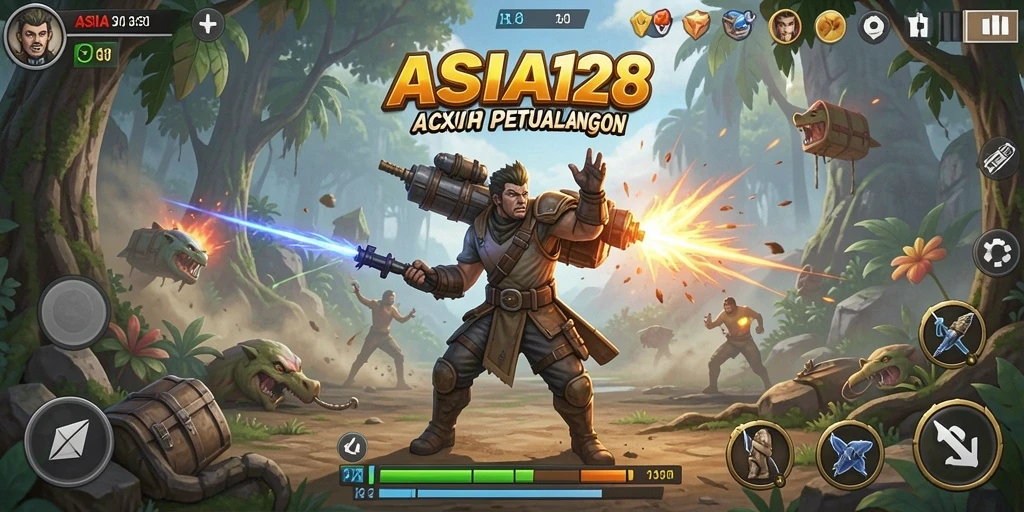 Tampilan gameplay ASIA128 yang penuh aksi dan menegangkan.