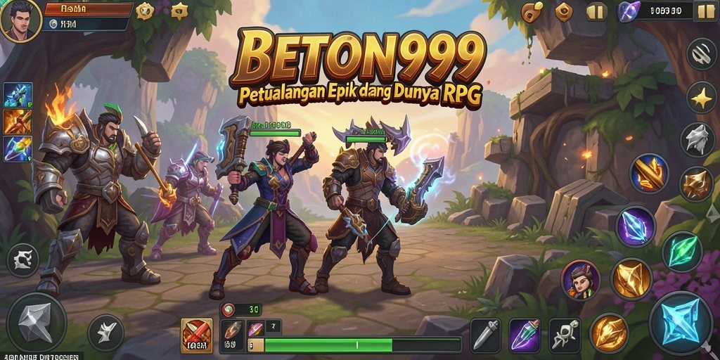 Tampilan gameplay BETON999 dengan aksi RPG yang mendebarkan.