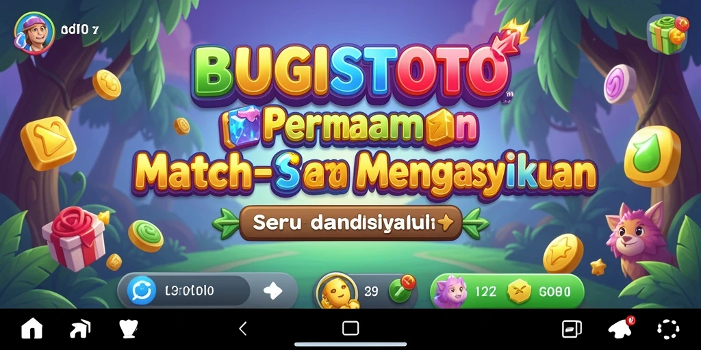 Tampilan gameplay seru dari BUGISTOTO dengan kombinasi Match-3.