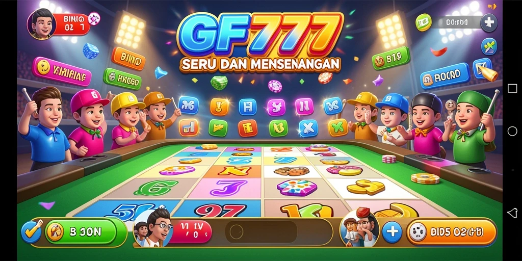 Screenshot gameplay GF777 menampilkan keseruan permainan Bingo.