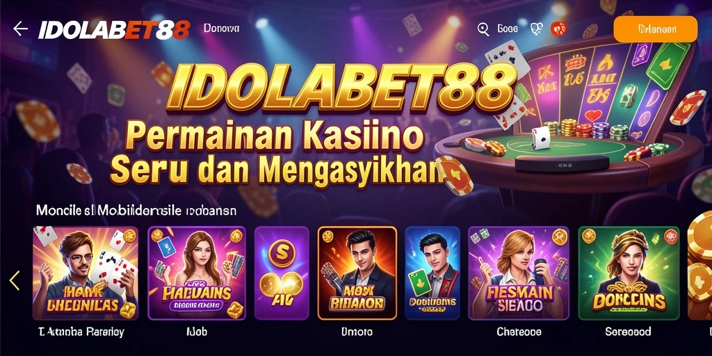 Tampilan menarik dari gameplay Kasino di IDOLABET88.