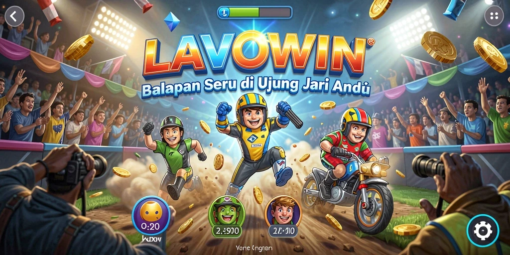 Gameplay balap LAVOWIN yang menegangkan dan penuh aksi.