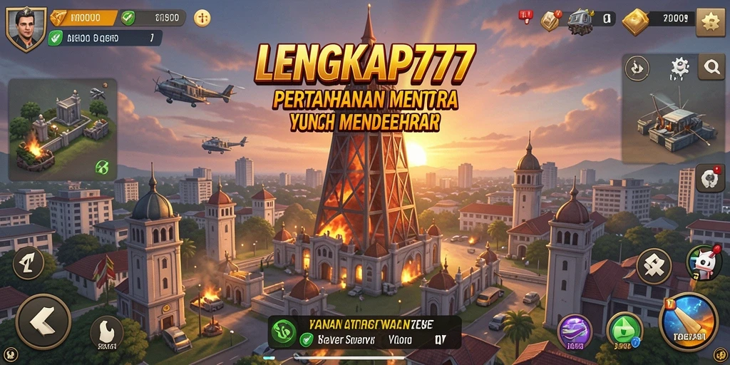 Tampilan gameplay menegangkan dalam LENGKAP777 yang menarik.