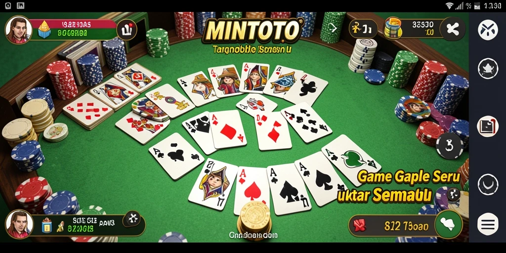 Tangkapan layar MINTOTO menampilkan gameplay Gaple yang seru.