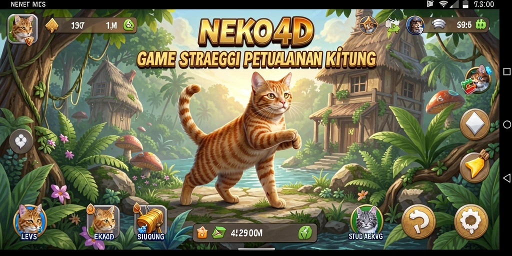 Tampilan menarik gameplay <strong>NEKO4D</strong> dengan berbagai kucing lucu dan strategi yang berbeda.