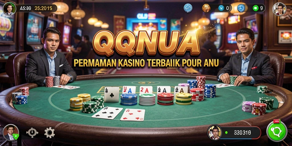 Screenshot gameplay QQNUSA menampilkan suasana kasino yang mendebarkan.