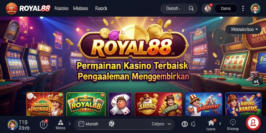 Tampilan gameplay kasino yang seru di ROYAL88.