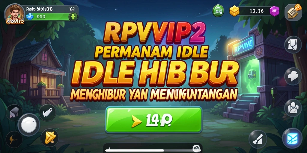Tampilan gameplay RPVIP2 menunjukkan karakter yang beraksi dalam mode Idle.