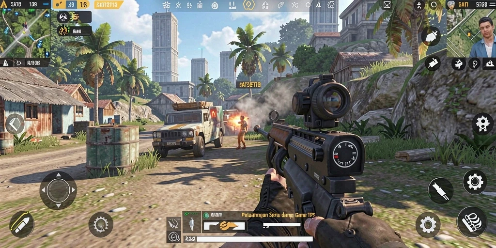 Gameplay seru dalam SATSET138 yang menampilkan aksi TPS mendebarkan.