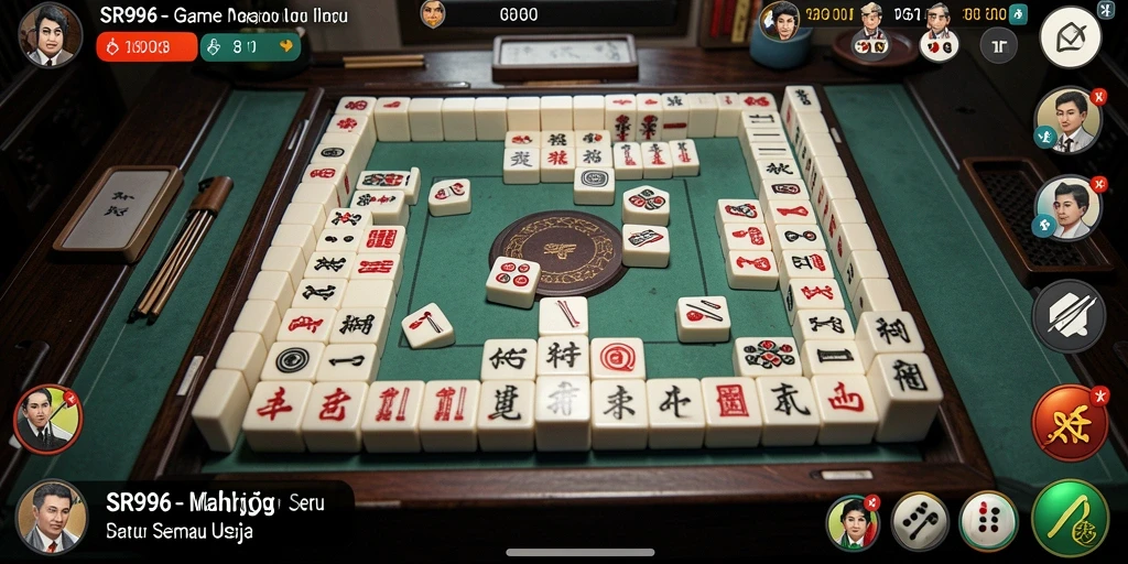 Tangkapan layar utama SR996 menampilkan gameplay Mahjong yang menantang.