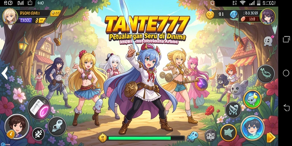Screenshot menampilkan aksi seru dalam game Anime.