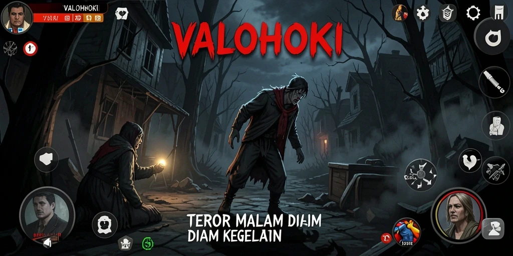 Screenshot menampilkan suasana mencekam dari gameplay VALOHOKI.