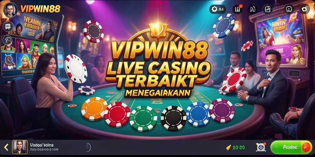 Tampilan screenshot gameplay Live Casino VIPWIN88 yang sangat menarik.