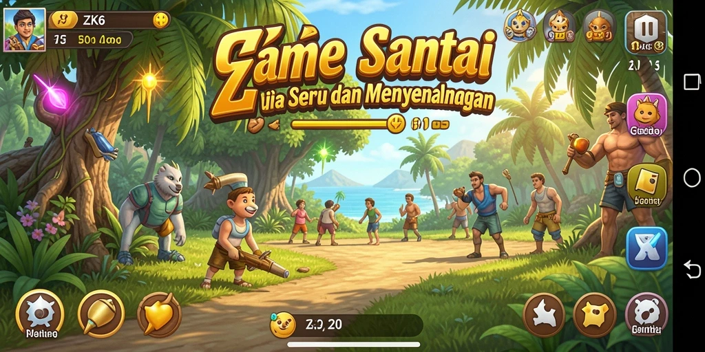 Tampilan gameplay ZK6 yang menarik dan penuh warna.